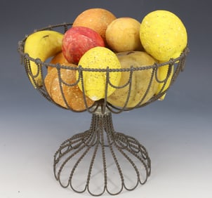 STONE FRUIT GROUPING IN WIRE COMPOTE