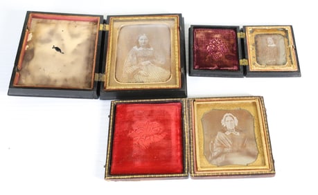 (3) 19TH C. CASED DAGUERREOTYPES
