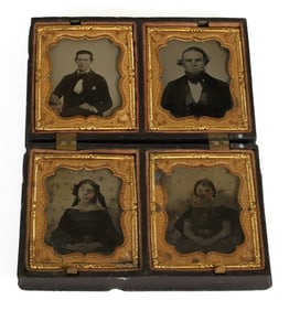 CASE OF (4) AMBROTYPES