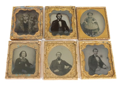 LOT OF (6) AMBROTYPES