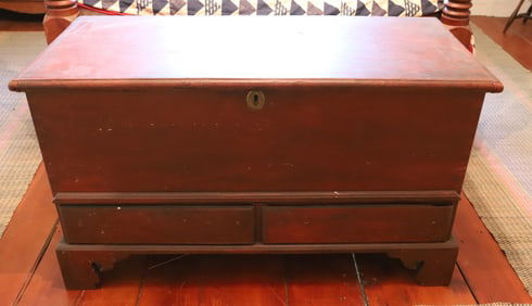 EARLY PAINT DECORATED BLANKET CHEST