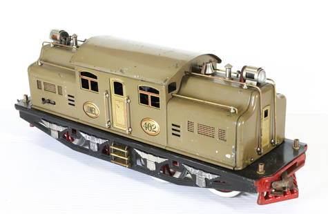 LIONEL "402" STANDARD GAUGE LOCOMOTIVE: QUALITY REPLACED MOTORS. MRKD. ON BOTTOM "MTH, STANDARD, BILD-A-LOCO" ELECTRIC TRAIN. 17" L. PLEASE READ CAREFULLY &#226;&#8364;&#8220; THIS IS AN IN-PERSON & ON-LINE AUCTION. SALE IS LOCATED IN HARMO