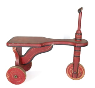 PAINTED WOODEN KIDDIE CAR