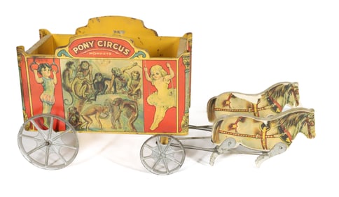 GIBBS "PONY CIRCUS MONKEYS" WAGON