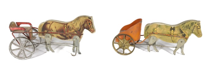 (2) GIBBS HORSE AND CARTS