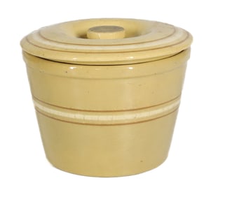 YELLOW WARE BUTTER CROCK