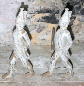 PAIR OF HESSIAN SOLDIER ANDIRONS
