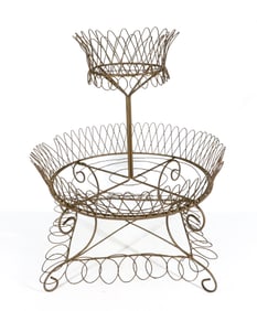 TWO-TIER WIRE BASKET