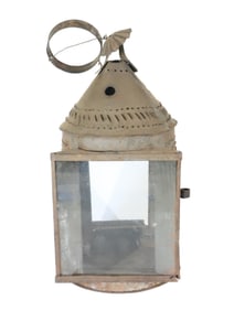 UNUSUAL PUNCHED TIN LANTERN
