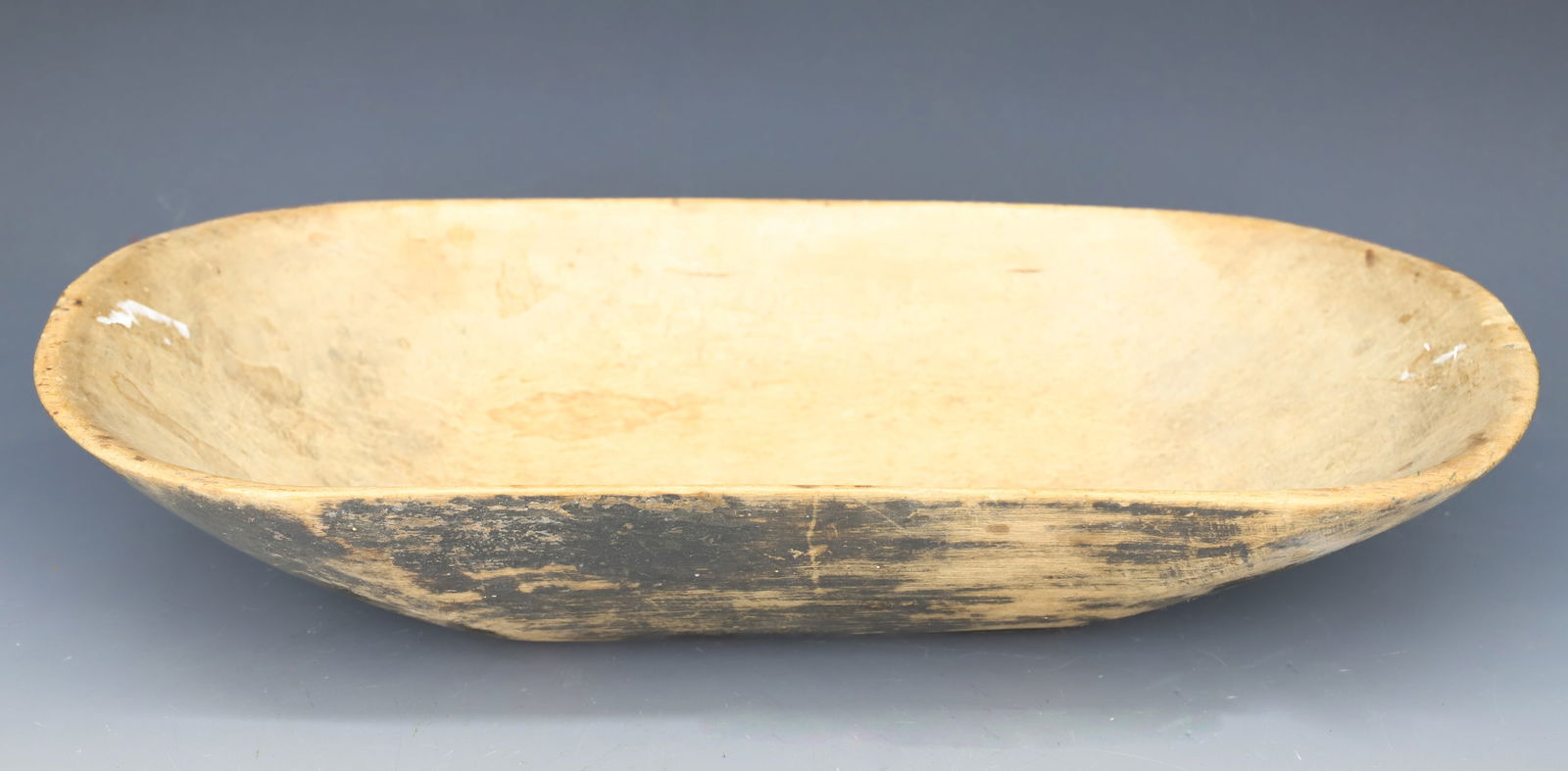 SMALL PAINTED WOODEN TRENCHER, BOWL (1 of 3)