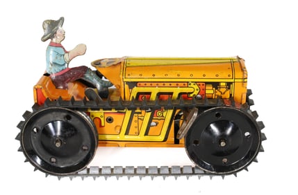 MARX TIN LITHO CATERPILLAR TRACTOR WIND-UP