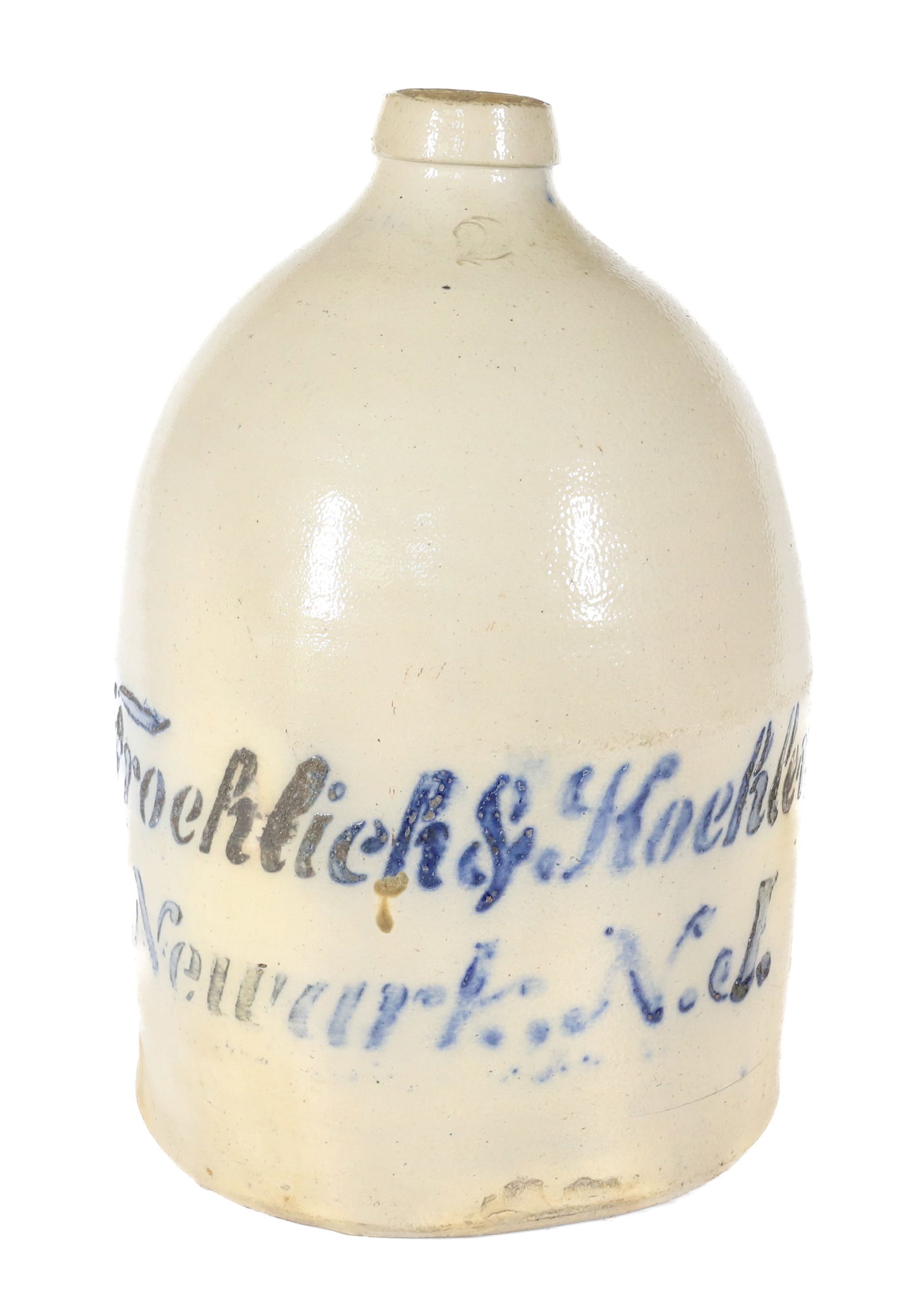 NEWARK, NJ STENCILED ADVERTISING JUG (1 of 6)