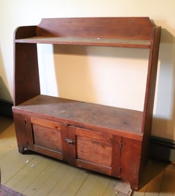 19TH C. BUCKET BENCH SHELF