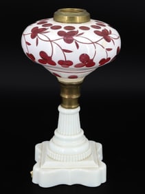 BOSTON & SANDWICH GLASS CO. OVERLAY LAMP