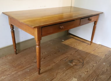 TWO-DRAWER CHERRY FARM TABLE