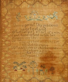 ANTIQUE NEEDLEPOINT SAMPLER