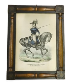 FRAMED LITHOGRAPH OF GENERAL ZACHARY TAYLOR