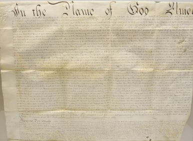 (2) FRAMED 18TH C. HISTORICAL DOCUMENTS