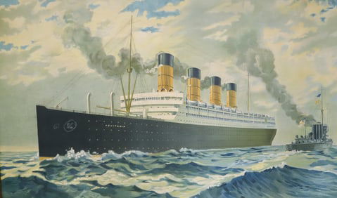 CUNARD LINES PROMOTIONAL ADVERTISING PRINT