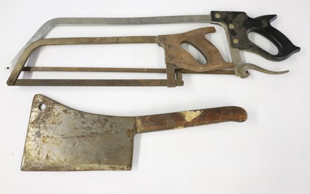 ANTIQUE FOSTER BROS. MEAT CLEAVER