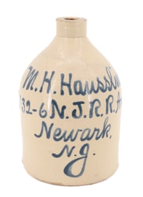 NEWARK, NJ SCRIPT ADVERTISING JUG