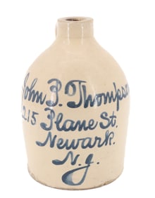 NEWARK, NJ SCRIPT ADVERTISING JUG