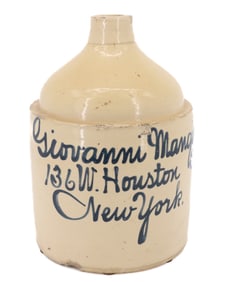 NEW YORK ADVERTISING STONEWARE JUG