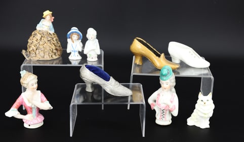 PORCELAIN HALF DOLLS AND SHOES