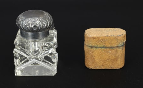 (2) VICTORIAN INKWELLS