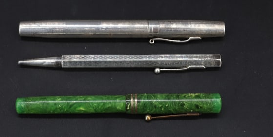 (3) STERLING SILVER WRITING UTENSILS