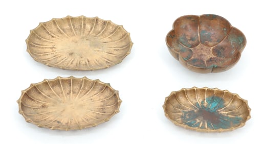 (4) BRONZE TIFFANY STUDIOS BOWLS