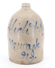 NEWARK, NJ SCRIPT ADVERTISING JUG