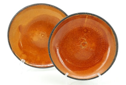 (2) POTTERY PIE PLATES