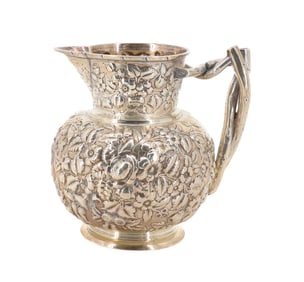 J.E.CALDWELL STERLING REPOUSSE PITCHER