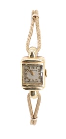 VINTAGE LADIES 14K GOLD HAMILTON WRISTWATCH