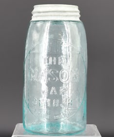 THE MASON JAR OF 1858 QUART JAR