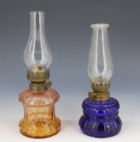 (2) PETITE KEROSENE LAMPS