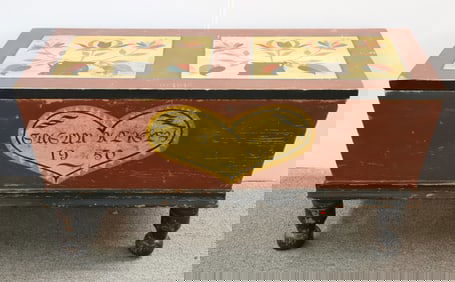 PAINT DECORATED DOUGH BOX