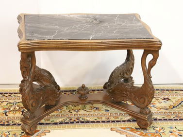 MARBLE TOP SIDE TABLE