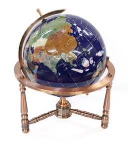 SEMI-PRECIOUS GEMSTONE GLOBE