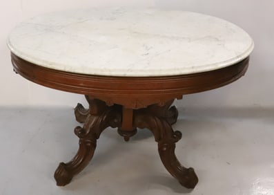 VICTORIAN MARBLE TOP TABLE