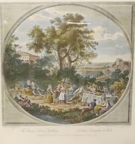 THE RURAL ITALIANS WEDDING FRAMED ETCHING