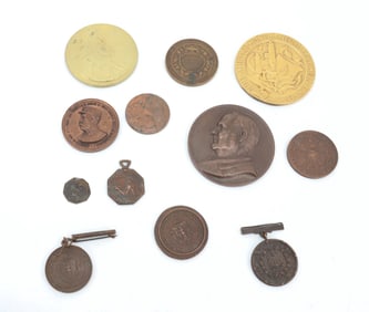 (12) TIFFANY BRONZE MEDAL,MEDAL GROUPING