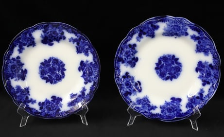 (2) FLOW PLATES WALDORF PATTERN
