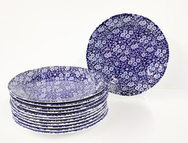 (12) CALICO BY BURLEIGH PLATES