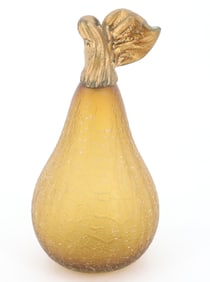 BLOWN GLASS CRACKLE GLASS PEAR