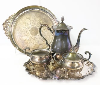 (5) SHEFFIELD SILVERPLATE COFFEE SET
