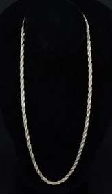TIFFANY AND CO. STERLING WITH GOLD ROPE TWIST NECKLACE