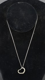 TIFFANY AND CO. STERLING HEART NECKLACE