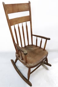 GRAIN PAINTED 19TH C. ROCKING CHAIR